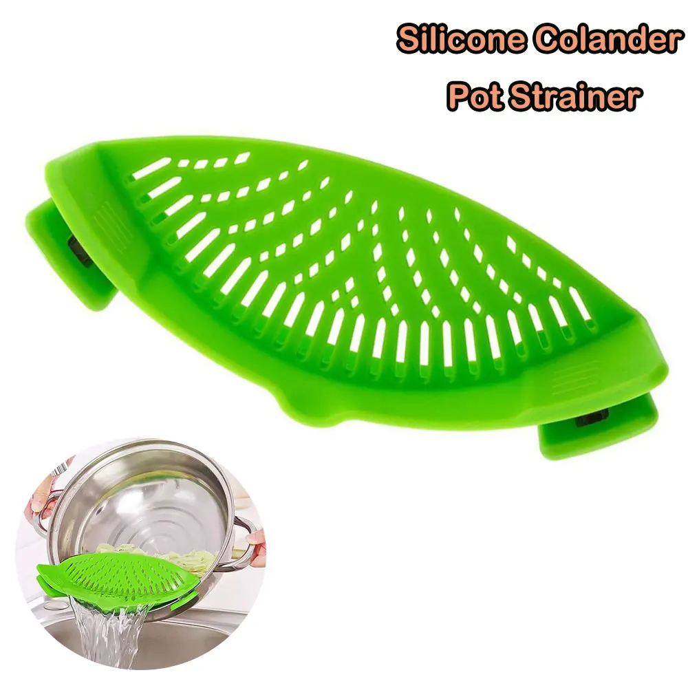 Pot Kitchen Colander Strainer Adjustable Silicone Clip On Strainer Food Grade Pot Drain Pan Strainer Liquid Drainer Gadgets
Pot Kitchen Colander Strainer Adjustable Silicone Clip On Strainer Food Grade Pot Drain Pan Strainer Liquid Drainer Gadgets