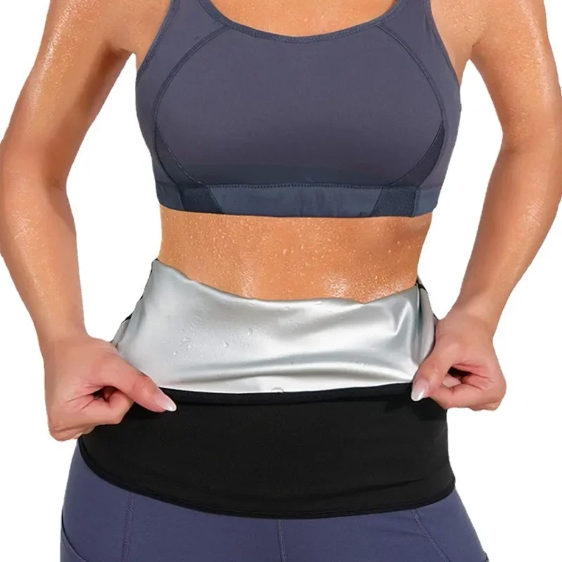 

Women Sauna Sweat Shaper Belt Thermo Tummy Control Shapewear Slimming Girdle Workout Waist Trainer Corset Gym Abdomen Fat Burn