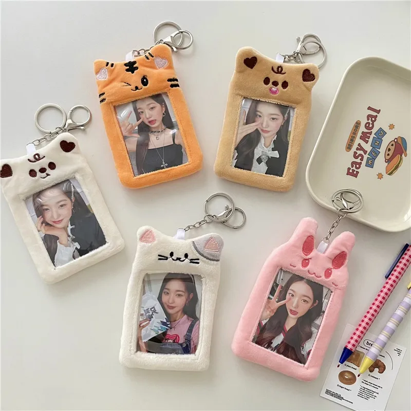 Cute Cartoon Plush Photocard Holder Korean Id Card Holder Keychain kawaii Desk Accessories Kpop Stationery Idol Picture Storage
Cute Cartoon Plush Photocard Holder Korean Id Card Holder Keychain kawaii Desk Accessories Kpop Stationery Idol Picture Storage