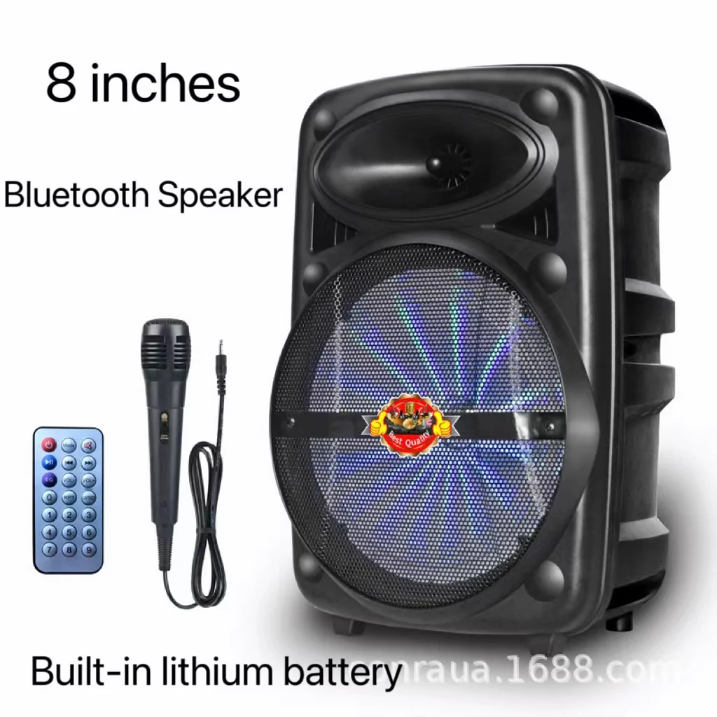 8-Inch Outdoor High-Power Portable Bluetooth Speaker Home Karaoke Square Dance Trolley Color light Speaker With Microphone FM
8-Inch Outdoor High-Power Portable Bluetooth Speaker Home Karaoke Square Dance Trolley Color light Speaker With Microphone FM