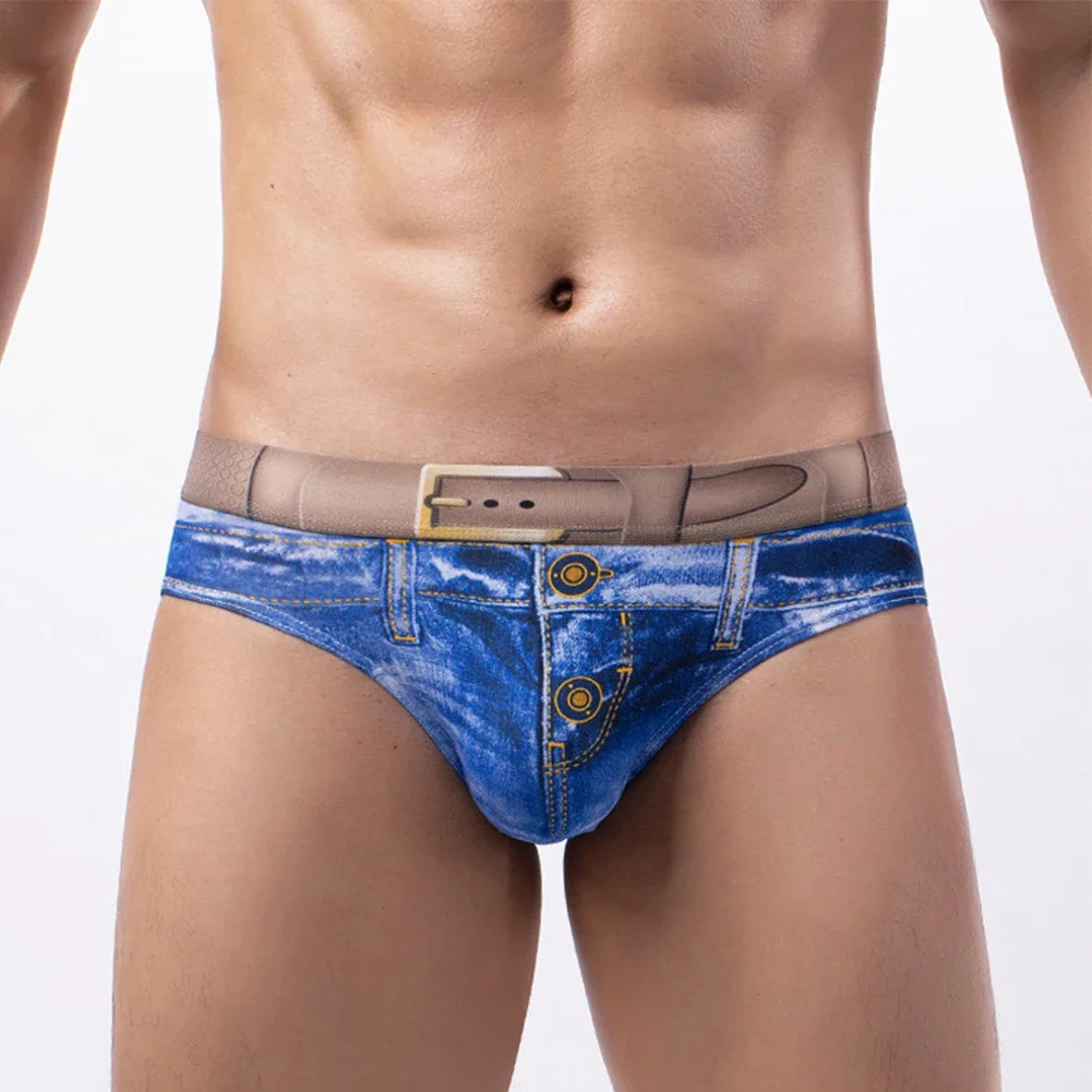 Mens Sexy Fuuny Printed Briefs Bikinis 3D Print Jeans Shorts Trunks Hip Lift Soft Elasticity Underwear Breathable Casual Thong
Mens Sexy Fuuny Printed Briefs Bikinis 3D Print Jeans Shorts Trunks Hip Lift Soft Elasticity Underwear Breathable Casual Thong