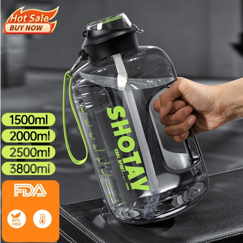 2 L Water Bottle with Straw Large Portable Travel Bottles For Training Sport Fitness Cup with Time Scale FDA Free Lamgool Bottle
2 L Water Bottle with Straw Large Portable Travel Bottles For Training Sport Fitness Cup with Time Scale FDA Free Lamgool Bottle