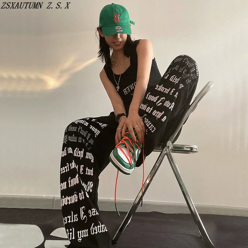 Korean Vintage Trend Hot Girl Hip Hop Dance Sports Casual Pants Women's Summer Black High Waist Loose Straight Wide Leg Trousers
Korean Vintage Trend Hot Girl Hip Hop Dance Sports Casual Pants Women's Summer Black High Waist Loose Straight Wide Leg Trousers