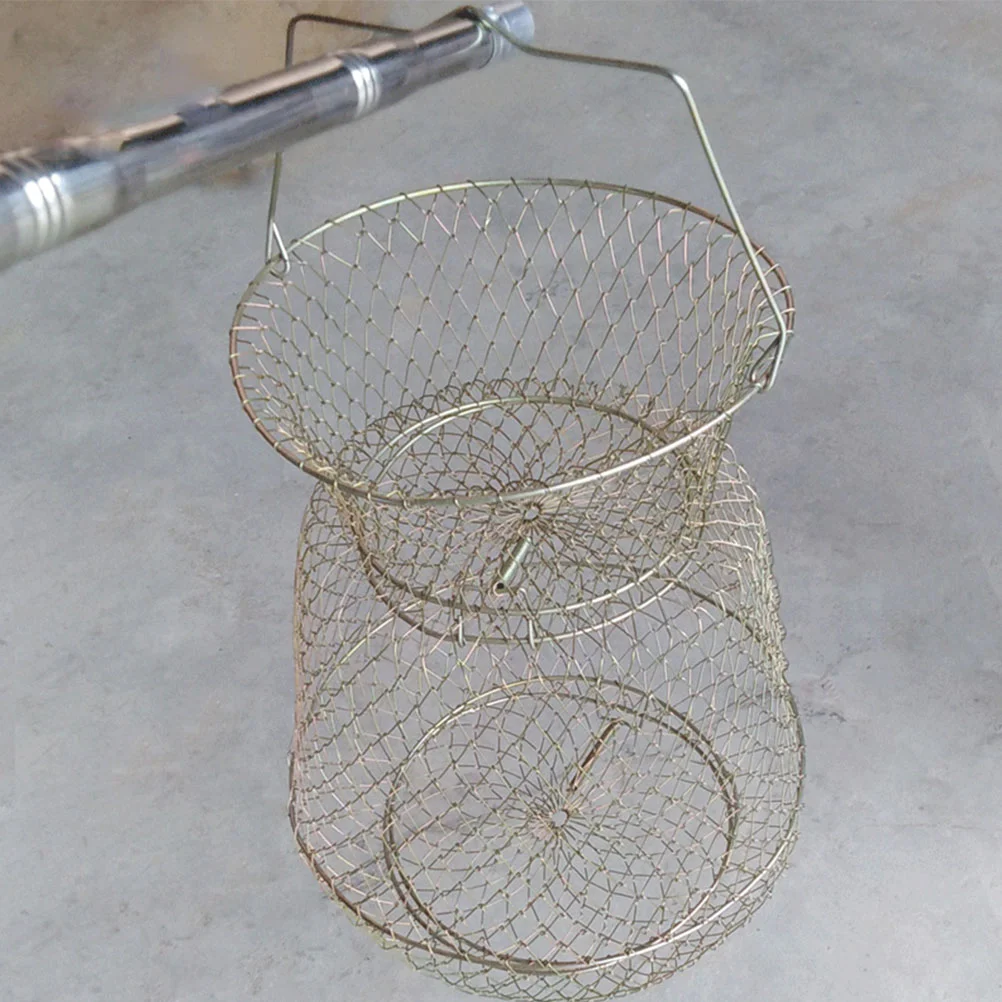 

Fishing Accessories Metal Net Catch Cage Portable Guard Netting Galvanized Protective Basket Catching Shrimp Tackle