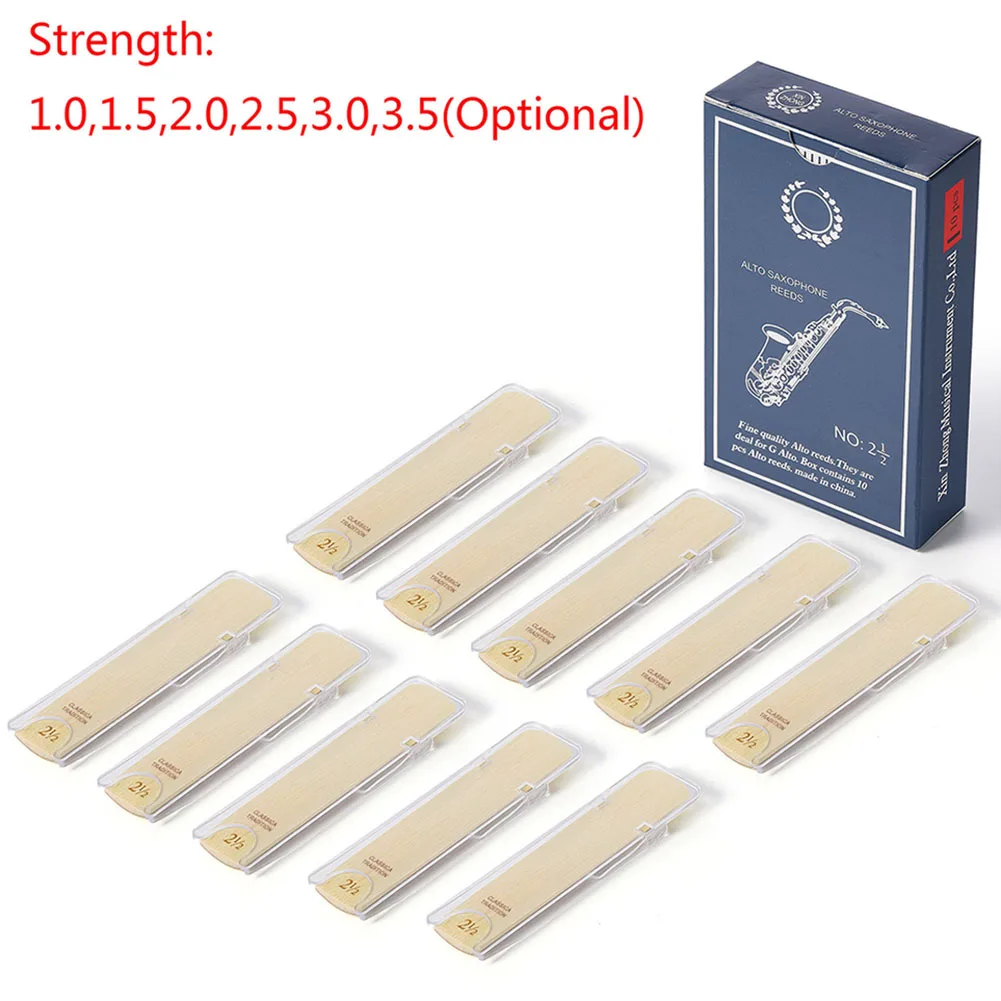 10pcs Alto/Soprano/Tenor Saxophone Reeds 1.0-3.5 Strengths Consistent Size 71.5mm*14.5mm Music Instruments Accessories
10pcs Alto/Soprano/Tenor Saxophone Reeds 1.0-3.5 Strengths Consistent Size 71.5mm*14.5mm Music Instruments Accessories