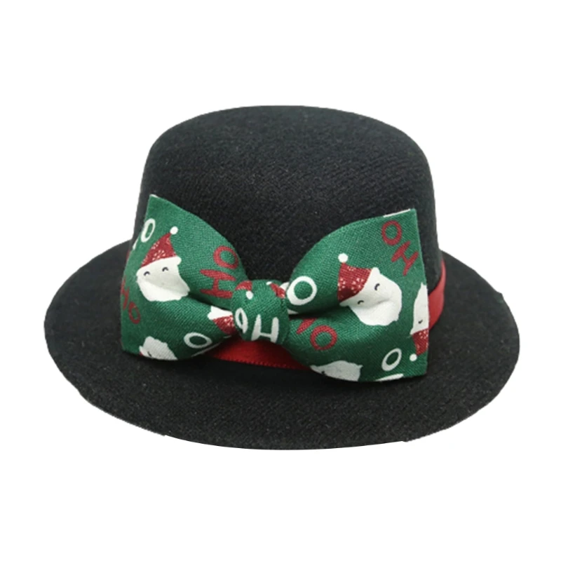 Модная джазовая шляпа, Рождественская шляпа для w/рогов/ягод/бантов, Декор, Рыбацкая шляпа для свадьбы, рождественской вечеринки, для сбора маски