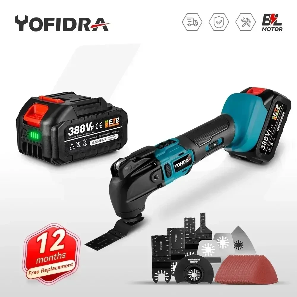 Yofidra Oscillating Multi Function Tool Electric Saw Trimmer Shovel Cutting Machine for Makita 18V Battery woodworking Tool
Yofidra Oscillating Multi Function Tool Electric Saw Trimmer Shovel Cutting Machine for Makita 18V Battery woodworking Tool