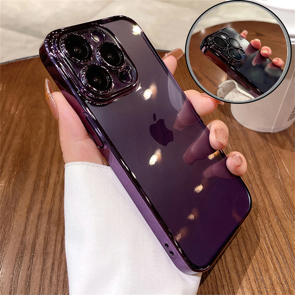 Luxury Plating Transparent Phone Case iPhone 14 13 12 11 Pro Max XR XS X 7 8 Camera Protection Square Cover
Luxury Plating Transparent Phone Case iPhone 14 13 12 11 Pro Max XR XS X 7 8 Camera Protection Square Cover