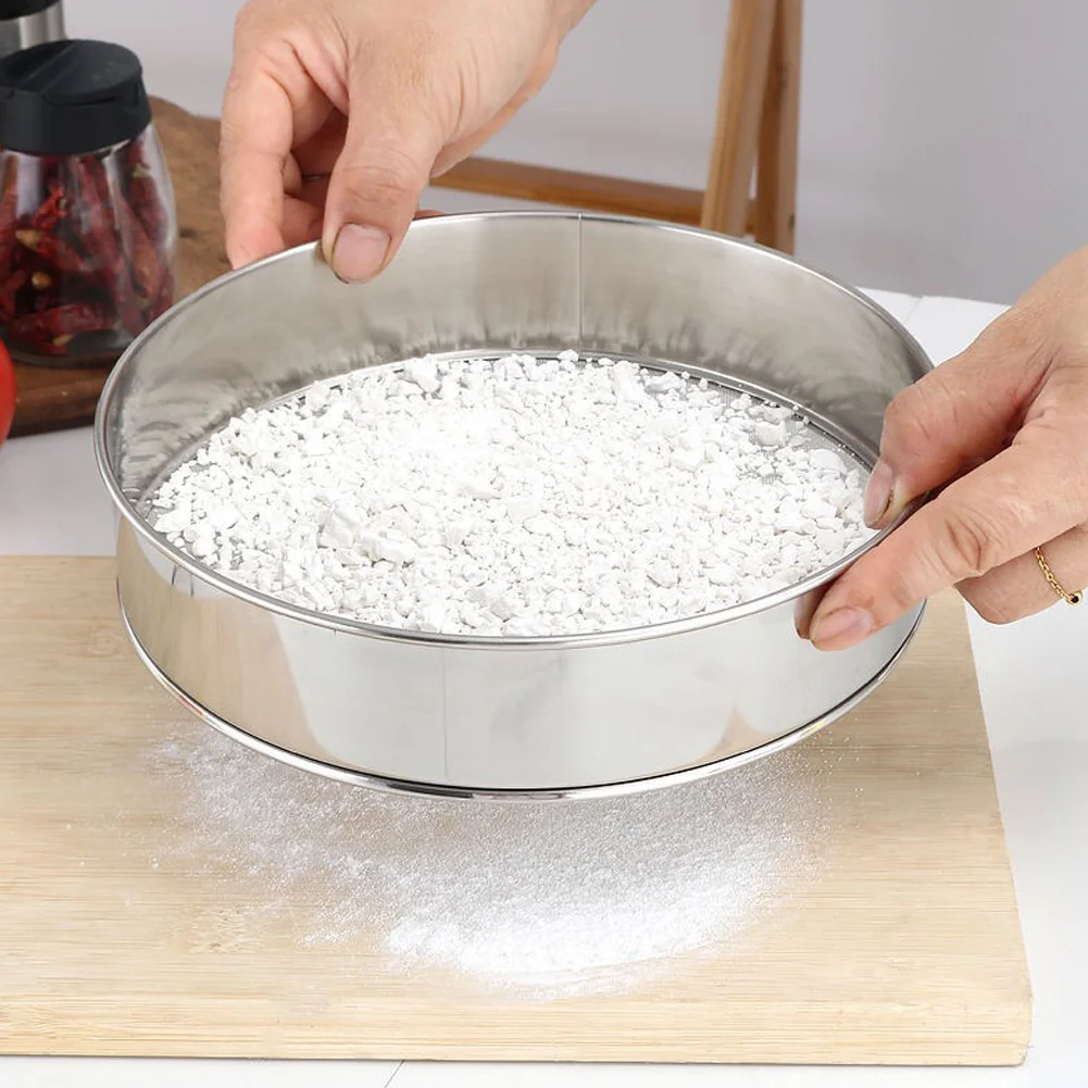 Stainless Steel Flour Sieve Filter Handheld Mini 40 Mesh Sugar Cocoa Matcha Powder Strainer Sifter Baking Kitchen Accessories
Stainless Steel Flour Sieve Filter Handheld Mini 40 Mesh Sugar Cocoa Matcha Powder Strainer Sifter Baking Kitchen Accessories