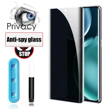 UV liquid Glue Privacy Screen Protector for Xiaomi Mi 13 Lite 12S Ultra 12 Pro 11 Anti-Spy Tempered Glass Note 10 Civi 12X MIX 4