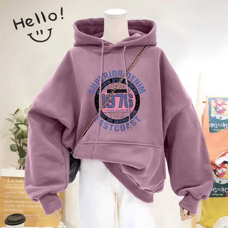 Oversized Hoodies Women Hooded Sweatshirt Velvet Thickened Warm Hoodie Pullover 2022 New Autumn Winter Loose Korean Hooded Coat
Oversized Hoodies Women Hooded Sweatshirt Velvet Thickened Warm Hoodie Pullover 2022 New Autumn Winter Loose Korean Hooded Coat