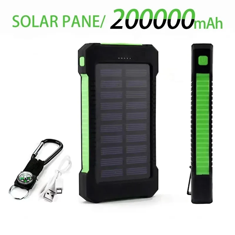 200000MAh Solar Power Bank Outdoor Wild Fishing Camping Large Capacity Backup Power Supply Rapid Charging Power Bank
200000MAh Solar Power Bank Outdoor Wild Fishing Camping Large Capacity Backup Power Supply Rapid Charging Power Bank