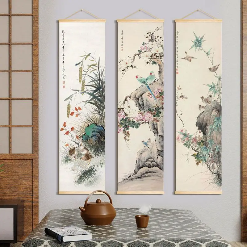 Chinese Style Scroll Paintings Landscape Flower Living Room Bedroom Office Vintage Room Decor Aethetic Tapestry Wall Hanging
Chinese Style Scroll Paintings Landscape Flower Living Room Bedroom Office Vintage Room Decor Aethetic Tapestry Wall Hanging