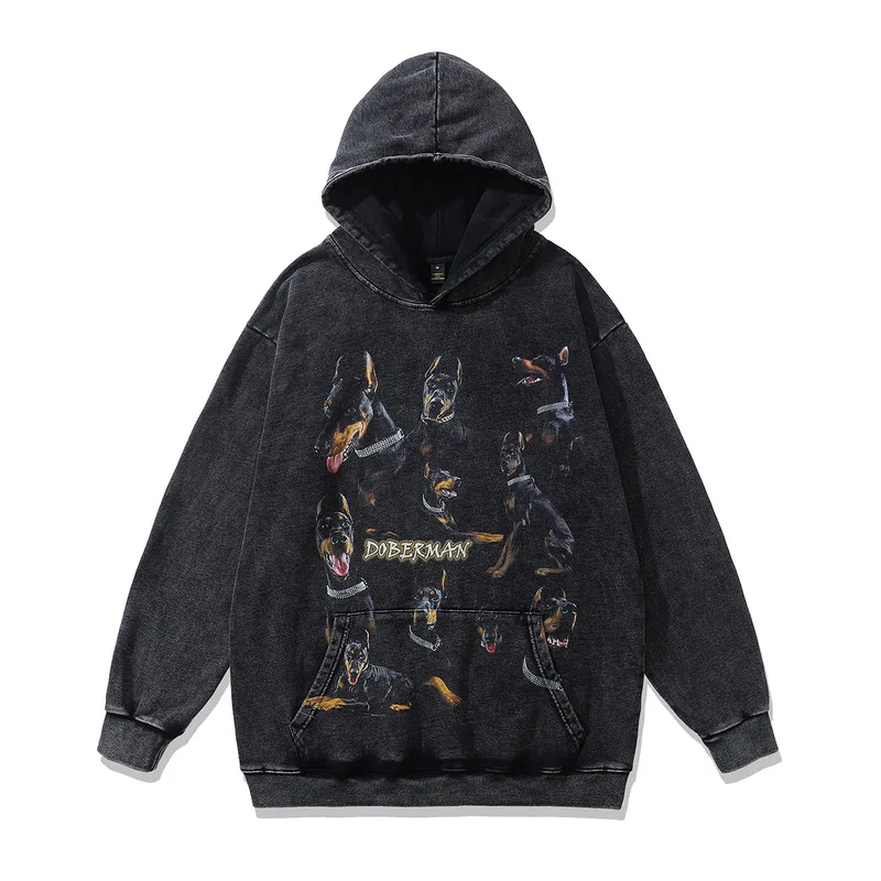 Oversized Streetwear Hip Hop Sweatshirt Washed Retro Vintage Doberman Dog Graphic Hoodie Cotton Men Hooded Y2k Loose Pullover
Oversized Streetwear Hip Hop Sweatshirt Washed Retro Vintage Doberman Dog Graphic Hoodie Cotton Men Hooded Y2k Loose Pullover