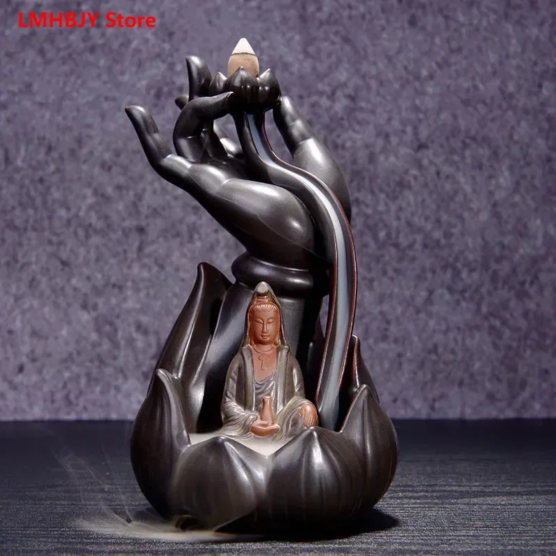 LMHBJY Purple Ceramic Sand Creative Backflow Incense Stove Buddha Hand Tathagata Guanyin Decoration Zen Art Fragrance Stove
LMHBJY Purple Ceramic Sand Creative Backflow Incense Stove Buddha Hand Tathagata Guanyin Decoration Zen Art Fragrance Stove