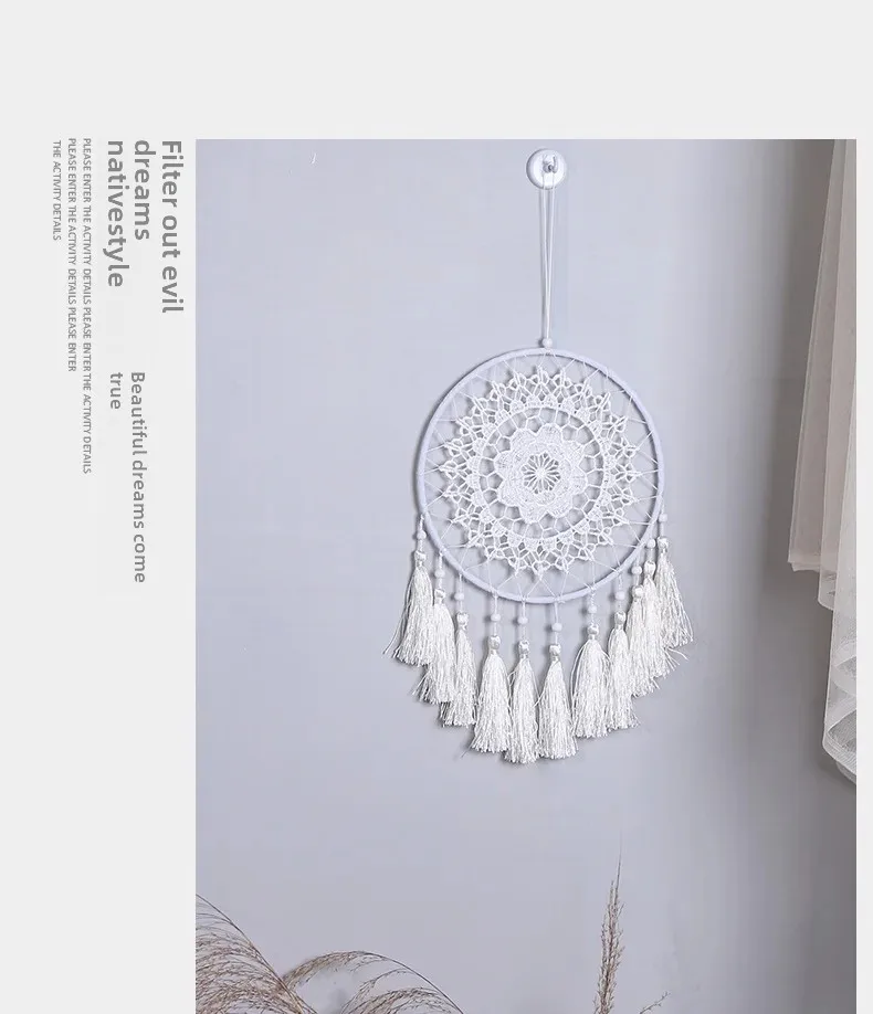 Eucalyptus Dream Catcher Wind Chime with Fringes 12 S63e33836af9d4ad2878a6c0c31817aa0X