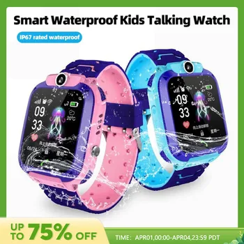 Q12 어린이 스마트 2G 전화 시계, 방수, 어머니 어린이 GPS 모니터, 소년 소녀 SOS, 어린이 스포츠 디지털 시계 추적기 상품 이미지