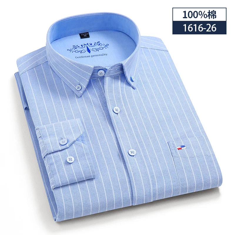 Men's Long Sleeve Oxford Plaid Striped Casual Shirt Front Patch Chest Pocket Regular-fit Button-down Collar Thick Work Shirts
Men's Long Sleeve Oxford Plaid Striped Casual Shirt Front Patch Chest Pocket Regular-fit Button-down Collar Thick Work Shirts