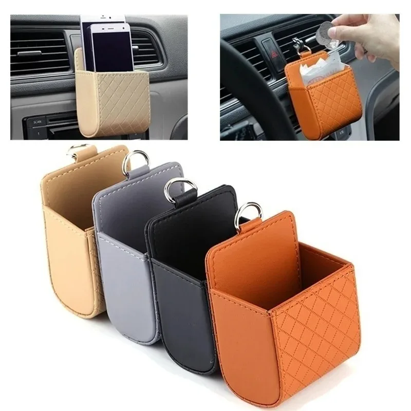 Universal Car Mobile Phone Bag PU Leather Car Auto Outlet Air Vent Trash Case Pen Holder Bag Pouch Stationery Holder
Universal Car Mobile Phone Bag PU Leather Car Auto Outlet Air Vent Trash Case Pen Holder Bag Pouch Stationery Holder