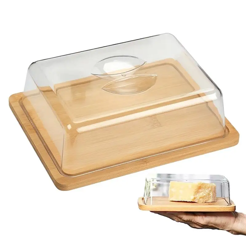 

Clear Butter Dish Refrigerator Butter Holder Clear Butter Tray Reusable Covered Butter Dishes Attractive Countertop Butter