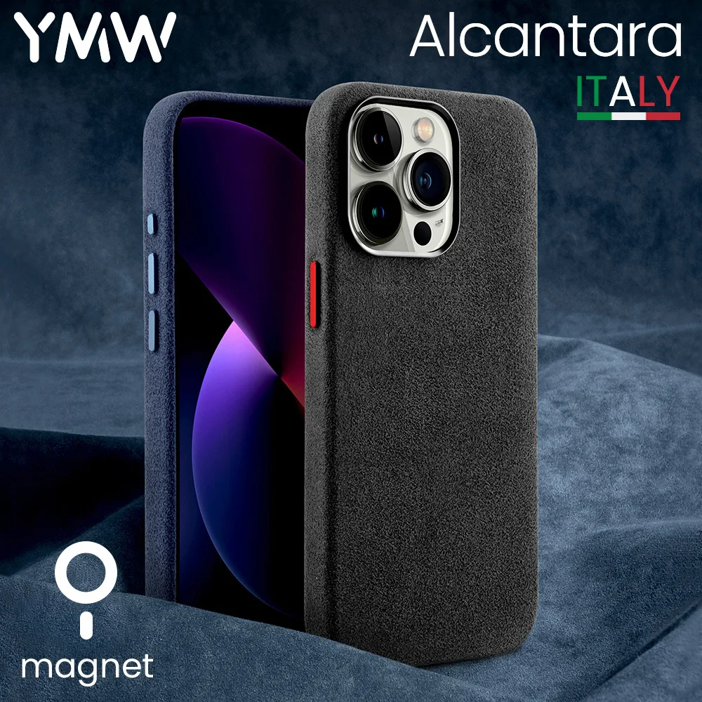 Магнитный чехол YMW для iPhone 15 Pro Max 14 13 mini с алькантарой, роскошный Внутренний чехол из замши и кожи с магнитом для телефона
Магнитный чехол YMW для iPhone 15 Pro Max 14 13 mini с алькантарой, роскошный Внутренний чехол из замши и кожи с магнитом для телефона