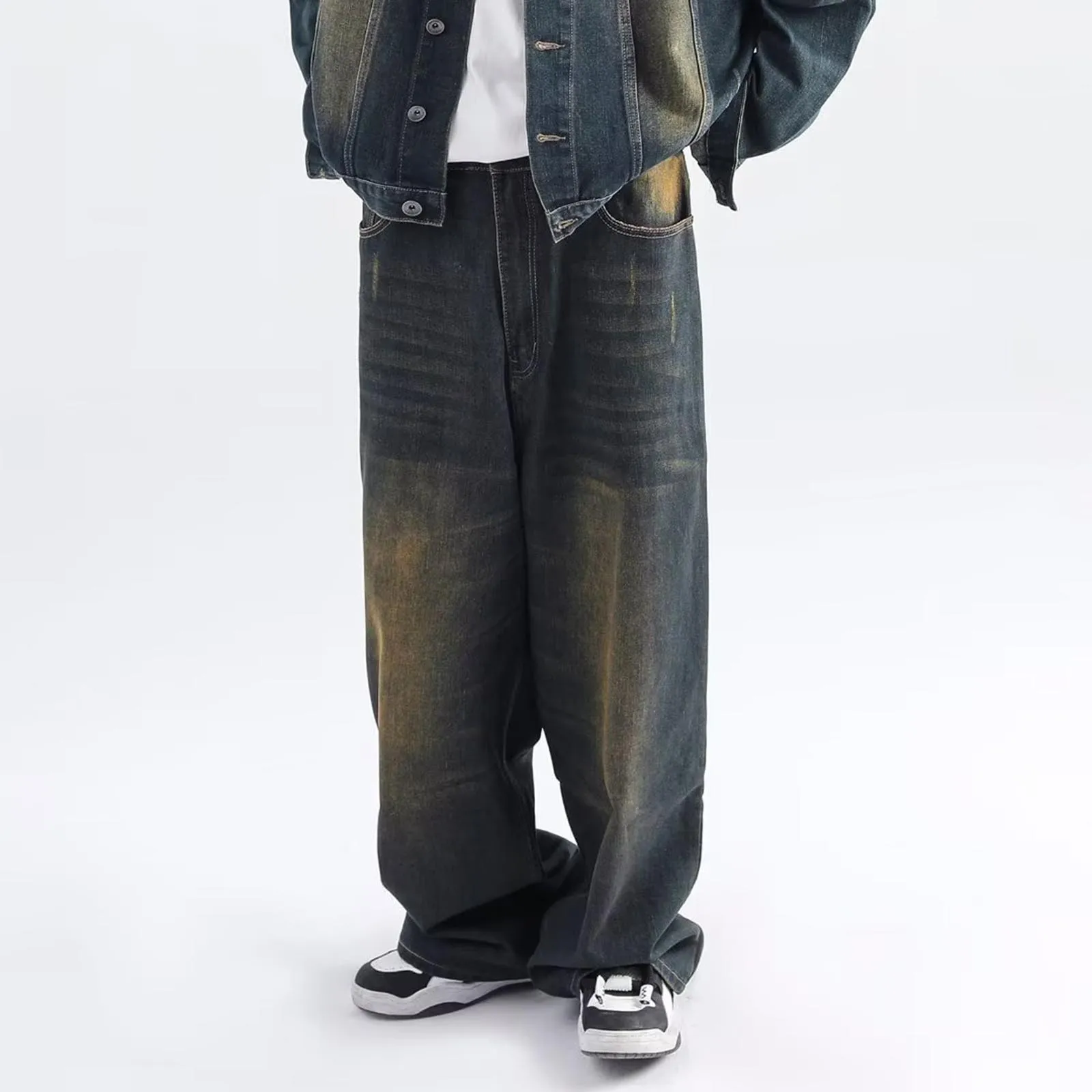 Washed Skater Men's Baggy Jeans 90s Vintage Y2k Grunge Pants Oversize Hip Hop Distressed Jeans Trousers Wide Leg Denim Pants
Washed Skater Men's Baggy Jeans 90s Vintage Y2k Grunge Pants Oversize Hip Hop Distressed Jeans Trousers Wide Leg Denim Pants