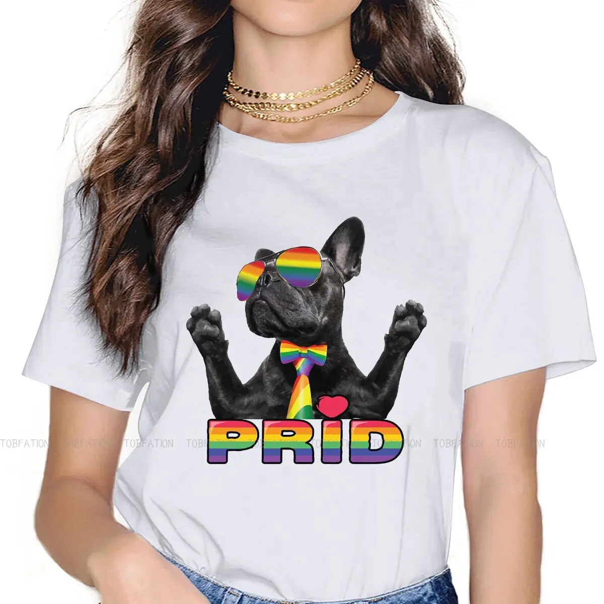 French Bulldog Classic Cute Girls Women T-Shirt LGBT Gay Rainbow Pride 5XL Blusas Harajuku Casual Short Sleeve Vintage Oversized
French Bulldog Classic Cute Girls Women T-Shirt LGBT Gay Rainbow Pride 5XL Blusas Harajuku Casual Short Sleeve Vintage Oversized