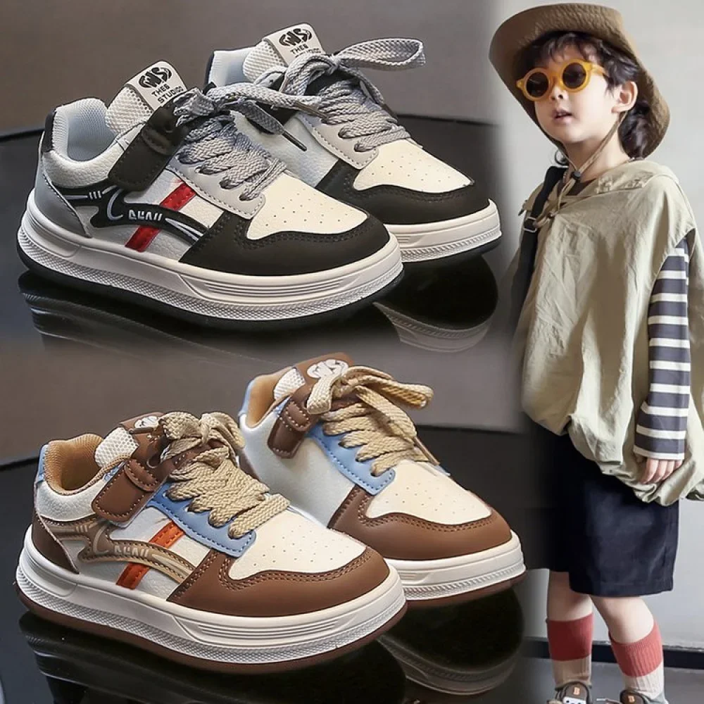 أحذية رياضية من جلد البولي يوريثان للأطفال، أحذية رياضية عصرية للمراهقين، أحذية رياضية مضادة للانزلاق ومقاومة للماء للأولاد والبنات أحذية رياضية من جلد البولي يوريثان للأطفال، أحذية رياضية عصرية للمراهقين، أحذية رياضية مضادة للانزلاق ومقاومة للماء للأولاد والبنات