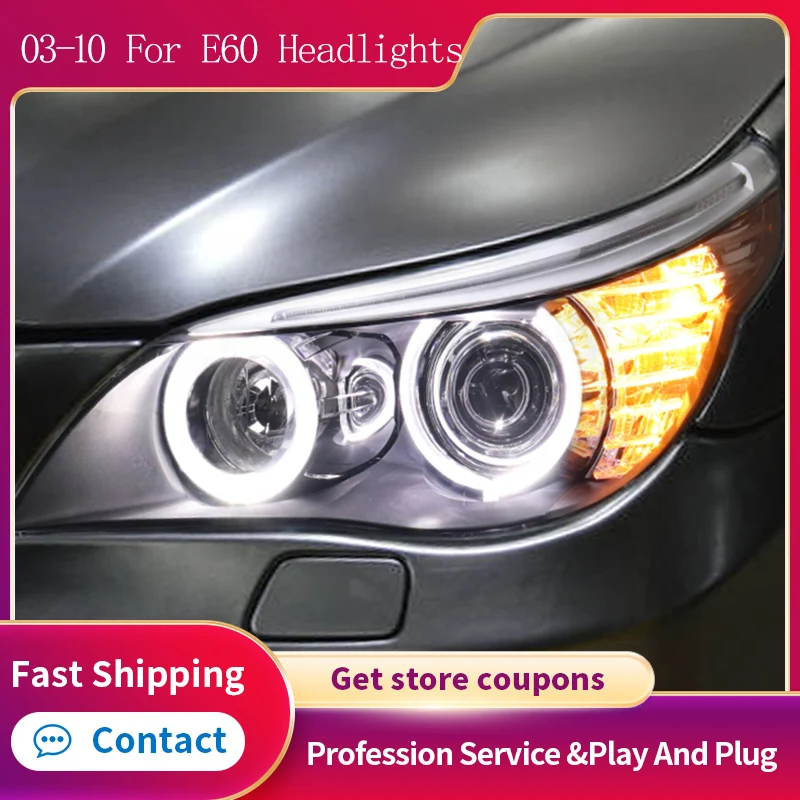 Стайлинг автомобиля, фары для BMW E60, фары 2003-2010 530 523i 530i, ангельские глазки, аксессуары для автомобиля
Стайлинг автомобиля, фары для BMW E60, фары 2003-2010 530 523i 530i, ангельские глазки, аксессуары для автомобиля