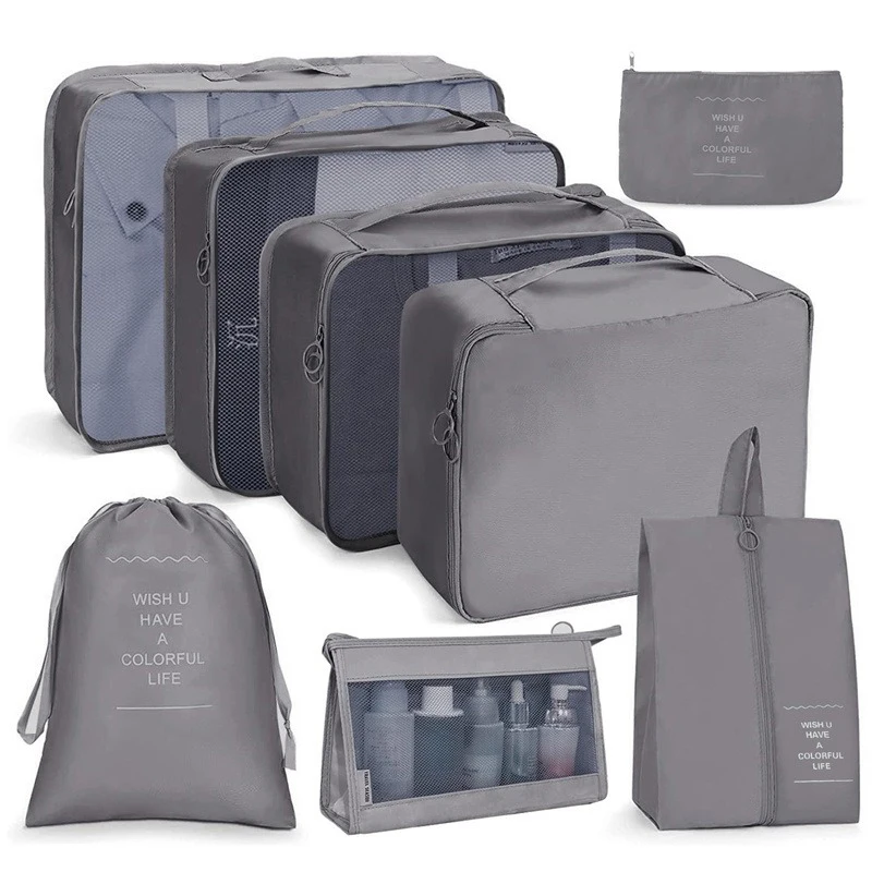 

8 шт. саржевая сумка для сортировки и упаковки одежды, Дорожный чемодан, одежда, сумка для хранения нижнего белья