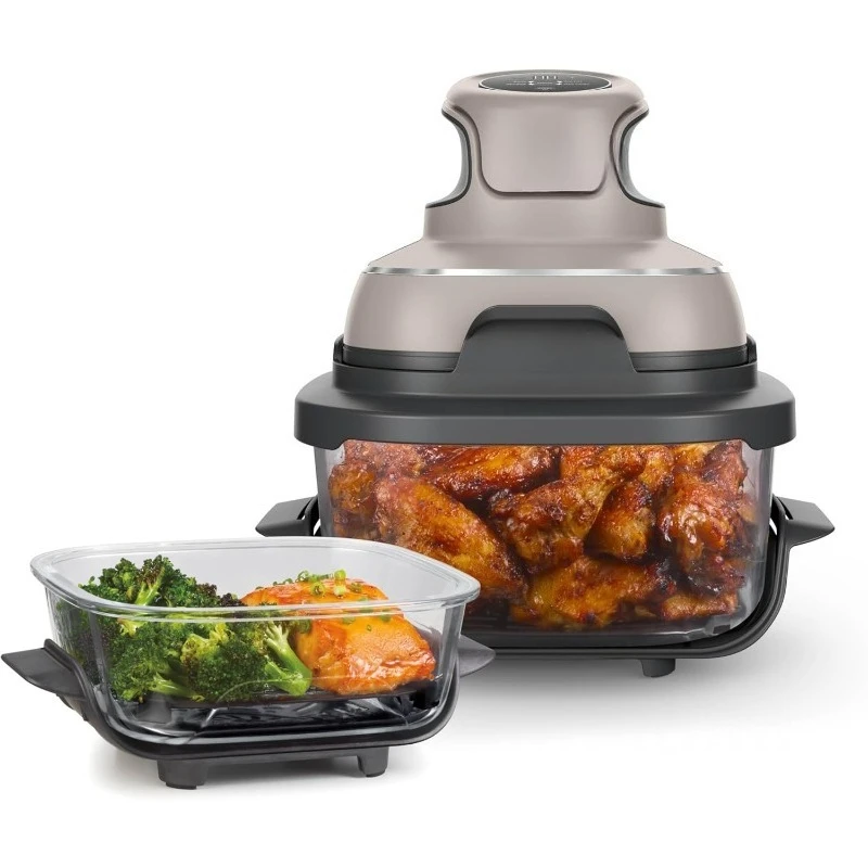 Crispi Air Fryer, Microwave, Freezer and Dishwasher Safe, Non Toxic Glass Portable Cooking System, 4 QT and 6 Cup Glass Containers 2 Mallzona S63efc9d34fc54adf8c80618479fc62bbh Crispi Air Fryer, Microwave, Freezer and Dishwasher Safe, Non Toxic Glass Portable Cooking System, 4 QT and 6 Cup Glass Containers Mallzona