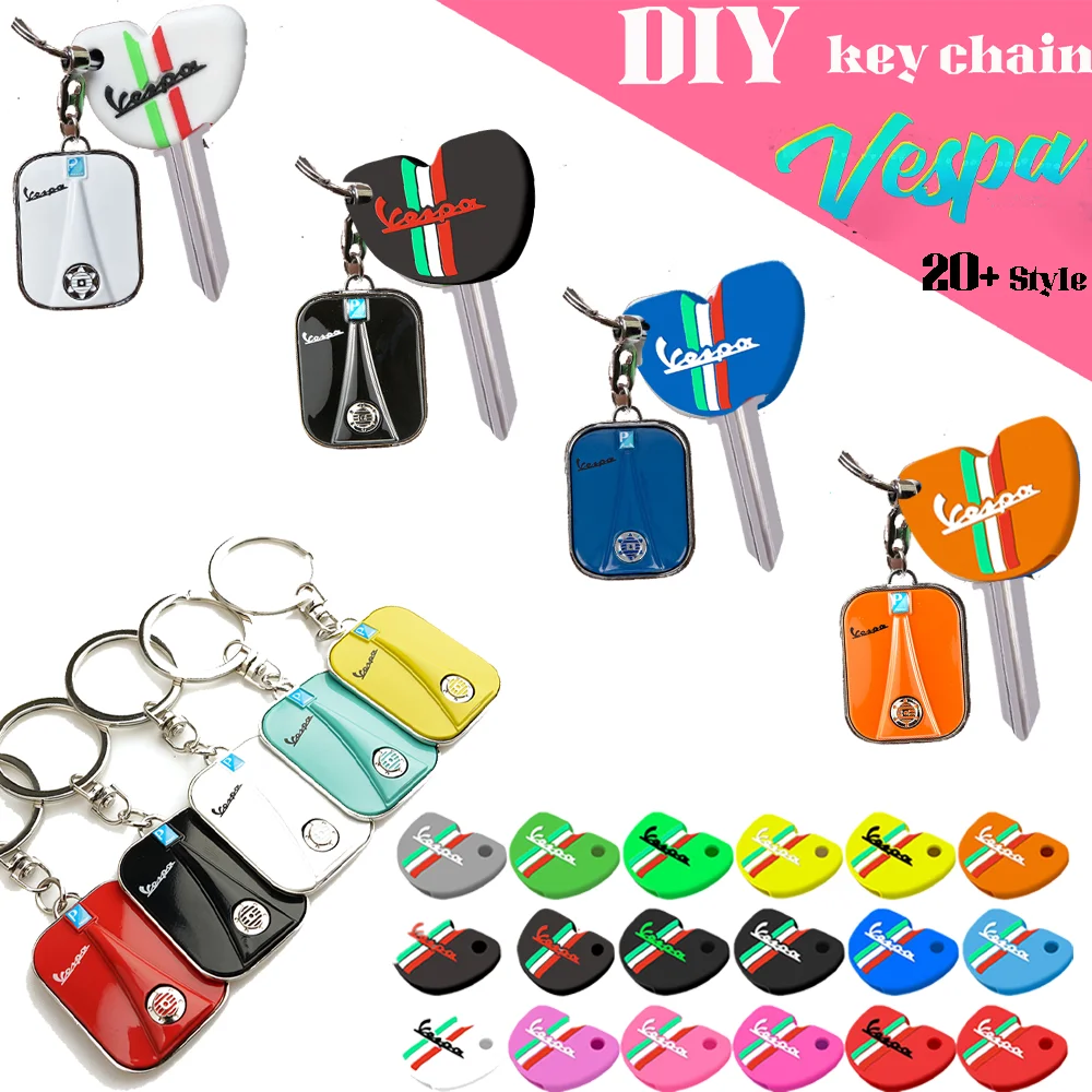 

Motorcycle Keychain Key Cap Keyring Chain For Vespa FL Primavera Sprint Spring PK PX LX XL GTS GTS300 300 250 200 150 125 80 50