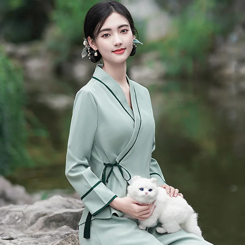 Chinese Traditional Women Yoga Wear Loose Wide Leg Sweatpants Sweatshirt Casual Workout Meditaiton Tai Chi Kungfu Tang Clothing
Chinese Traditional Women Yoga Wear Loose Wide Leg Sweatpants Sweatshirt Casual Workout Meditaiton Tai Chi Kungfu Tang Clothing