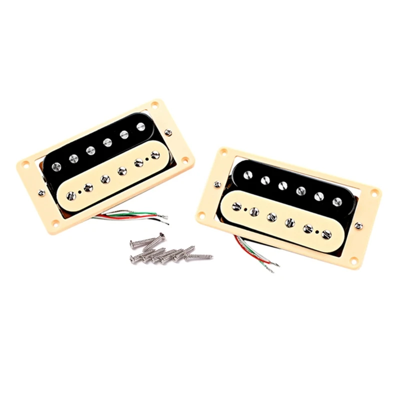 

Guitar Humbuckers Pickup Set Double Coil Bridge Pickups and Neck Pickups Replacement Electric Guitar Parts Durable