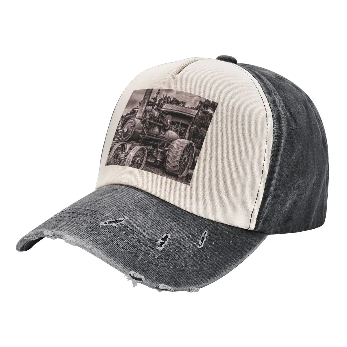 

Russell Steam Traction Engine at the Shed Toned Baseball Cap Snap Back Hat Sunscreen For Man Women's