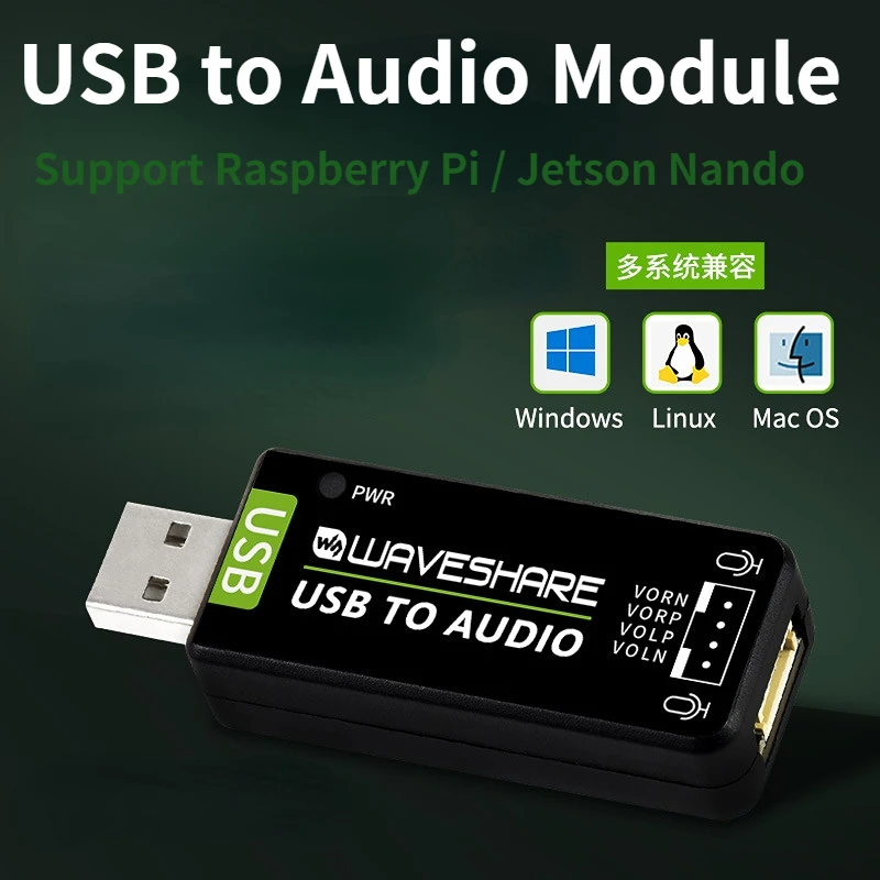 Совершенно новая звуковая карта без USB-накопителя, внешний звуковой преобразователь USB в аудио модуль, адаптер подходит для Raspberry Pi/Jetson Nano
Совершенно новая звуковая карта без USB-накопителя, внешний звуковой преобразователь USB в аудио модуль, адаптер подходит для Raspberry Pi/Jetson Nano