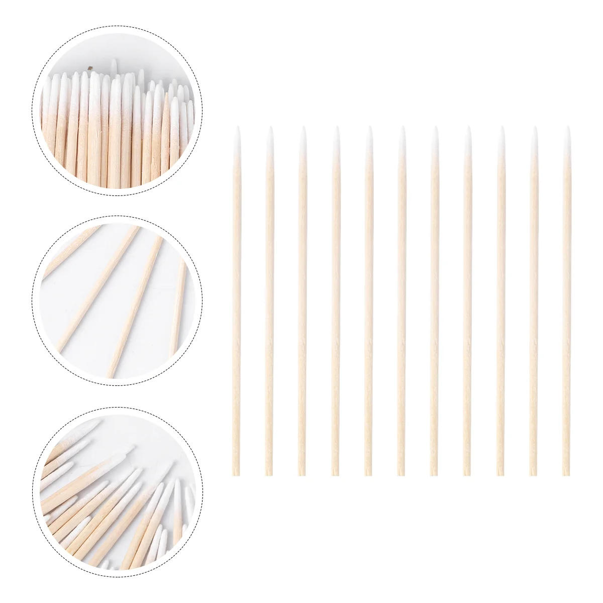 

Деревянные ватные палочки с одним острым носком, 400 шт., палочки для макияжа, для очистки инструмента (длина 7 см)