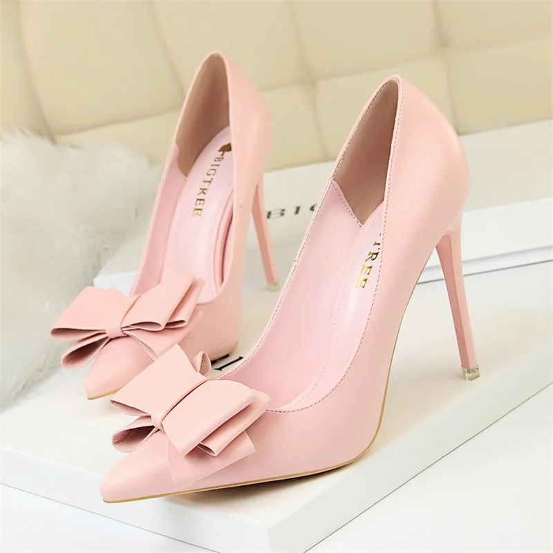 Women Sweet Pointed Shallow Mouth High Heels Blue Yellow Pumps Butterfly Knot Leather Stiletto Wedding Party Shoes
Women Sweet Pointed Shallow Mouth High Heels Blue Yellow Pumps Butterfly Knot Leather Stiletto Wedding Party Shoes