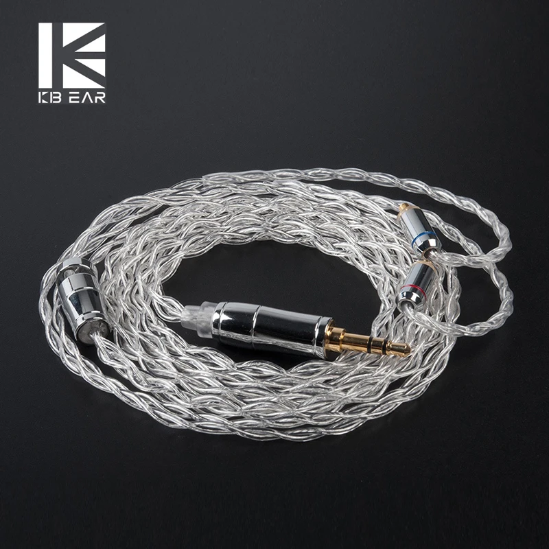 KBEAR Limpid 4 Core 4N Pure Silver Earphone Cable 3.5/2.5/4.4mm MMCX/2PIN/QDC/TFZ Headphone Earbuds Plug For KZ ZSX BLON BL-03
KBEAR Limpid 4 Core 4N Pure Silver Earphone Cable 3.5/2.5/4.4mm MMCX/2PIN/QDC/TFZ Headphone Earbuds Plug For KZ ZSX BLON BL-03