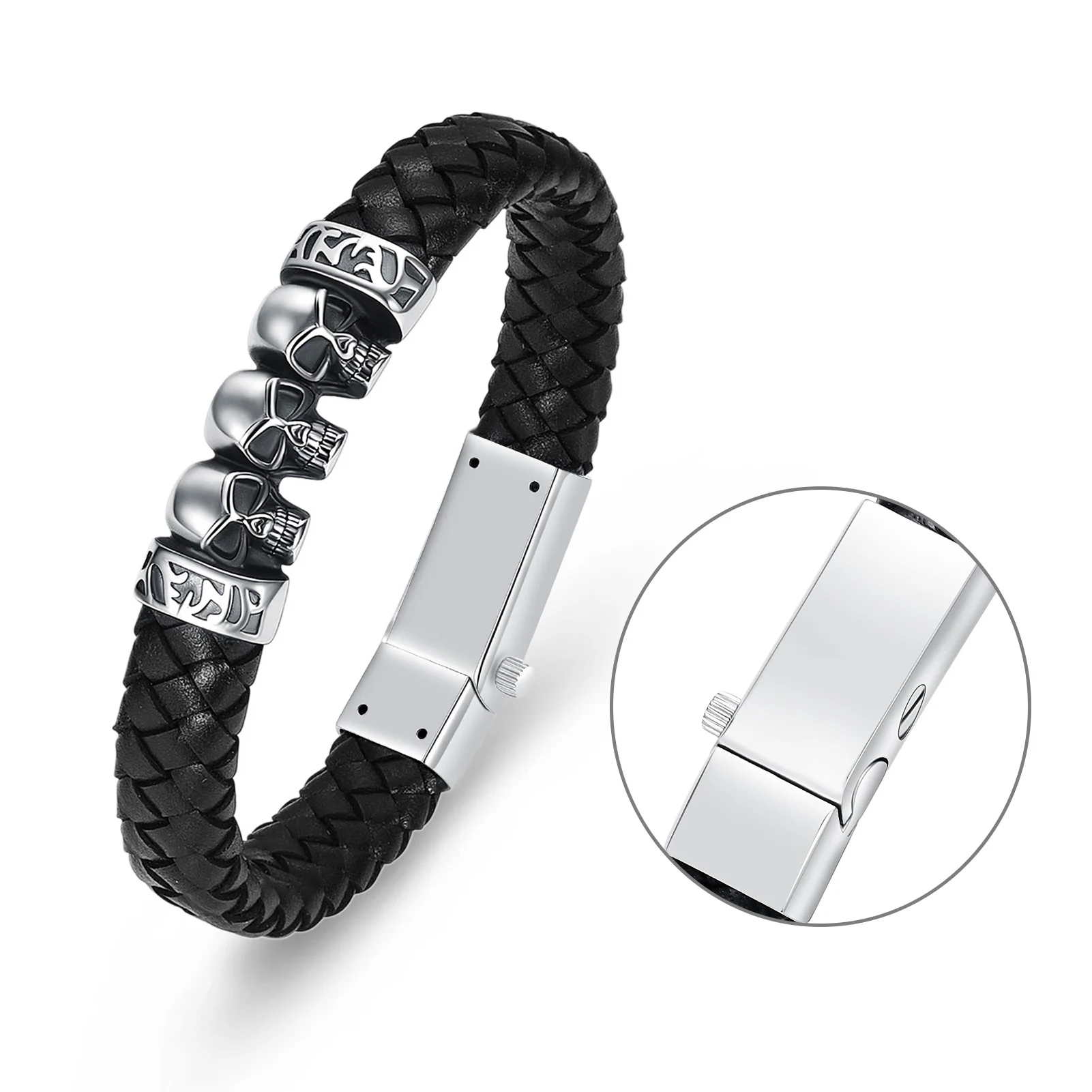 Wide Man Cremation Urn Bracelet With Skull Urn For Human/Pet Ashes Memorial Keepsake Funeral Bangle Cremation Jewelry
Wide Man Cremation Urn Bracelet With Skull Urn For Human/Pet Ashes Memorial Keepsake Funeral Bangle Cremation Jewelry