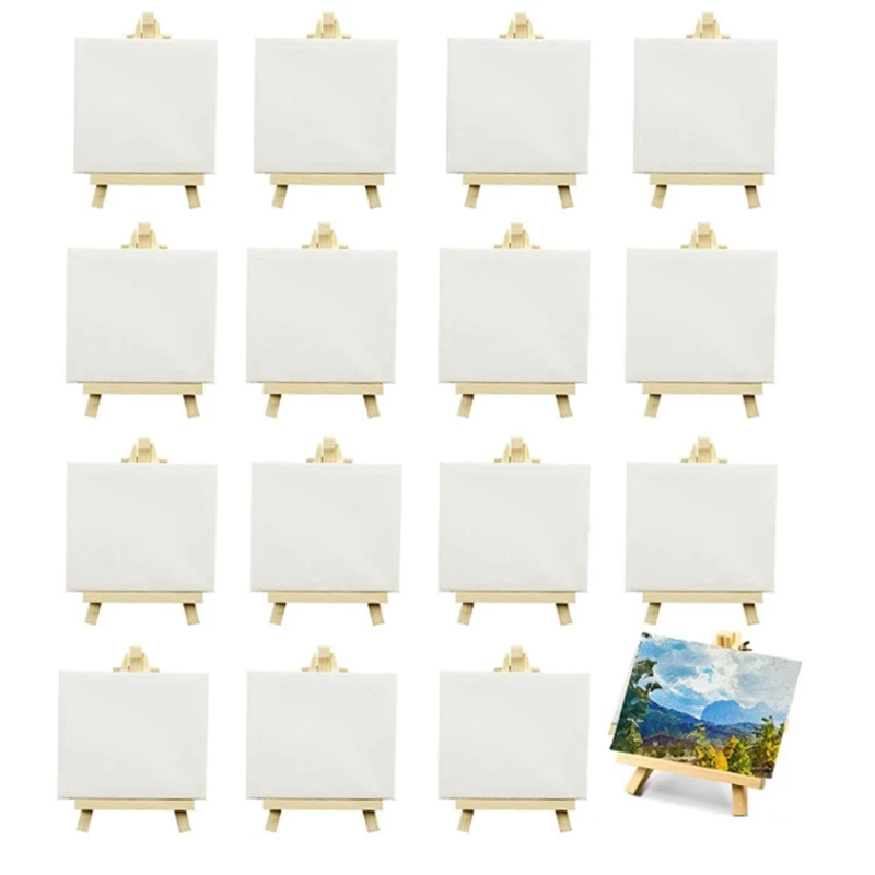 16 Pack 4 X 4 Inch Stretched Mini Canvases Small Painting Canvas With Easel Art Canvases For Kids Painting Craft
16 Pack 4 X 4 Inch Stretched Mini Canvases Small Painting Canvas With Easel Art Canvases For Kids Painting Craft