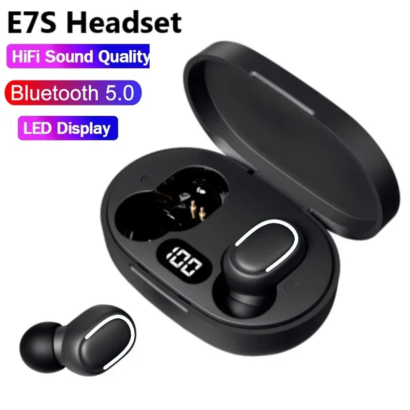

E7S TWS Wireless Headphones Bluetooth Earphones Bass Headsets with Mic Sport Noise Cancelling Earbuds PK E7 Y30 Y50 E6 E7 E8 I7