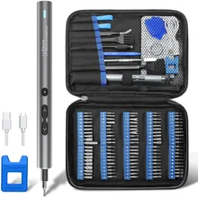 Mini Power Screwdriver Set with 100 Precision Bits & LED Light & 20-bit Tool Set Handy Repair Tool for Phone Watch Camera
Mini Power Screwdriver Set with 100 Precision Bits & LED Light & 20-bit Tool Set Handy Repair Tool for Phone Watch Camera