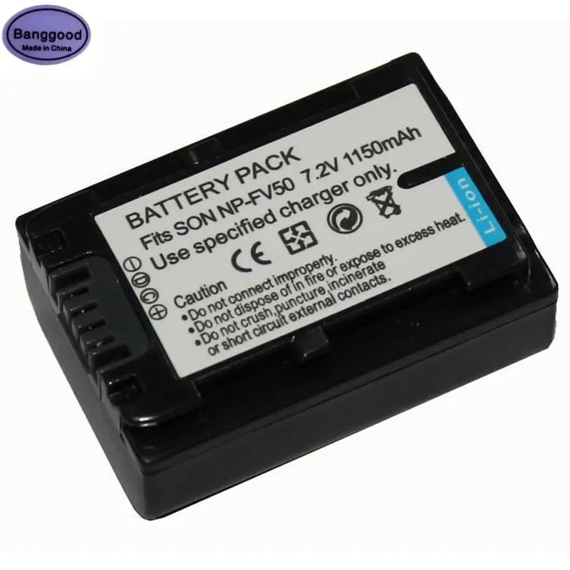 

7.2V 1150mAh NP-FV50 NP FV50 Digital Camera Battery Pack For Sony HDR-SR68 DCR-SX85 DCR-SR20E DCR-SR21E HDR-CX190 HDR-CX130