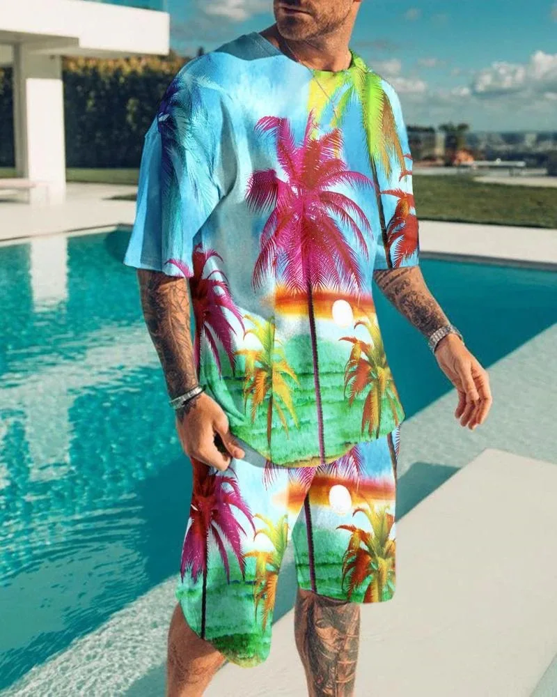 2022 New Summer Hawaii Beach Fashion Men's Sportswear Casual Short Sleeve 3D Printing T-Shirt + Shorts Suit Men's 2 Piece Set
2022 New Summer Hawaii Beach Fashion Men's Sportswear Casual Short Sleeve 3D Printing T-Shirt + Shorts Suit Men's 2 Piece Set