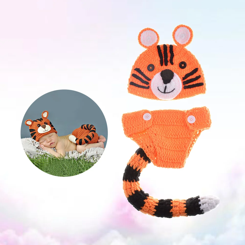 Baby Hat Knitted Baby Tiger Design Hat and Long Tail Pants Costumes Outfits Newborn Photography Props
Baby Hat Knitted Baby Tiger Design Hat and Long Tail Pants Costumes Outfits Newborn Photography Props