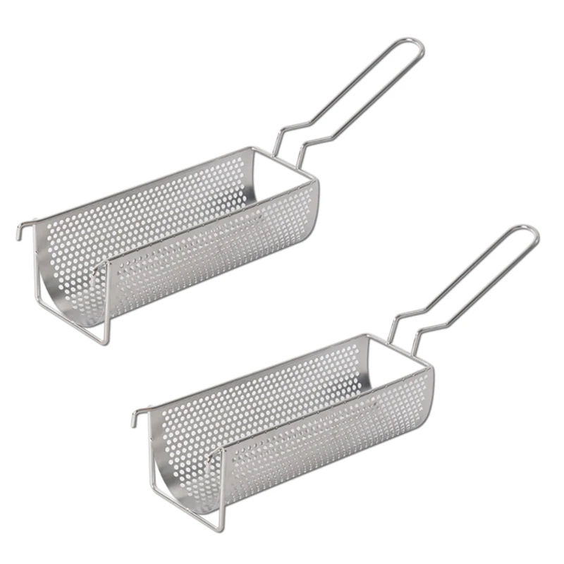 2X Stainless Steel Fried Basket Long Fry Potato Chip Container Best For French Fries Potato Chip Squeezers Kitchen Tool
2X Stainless Steel Fried Basket Long Fry Potato Chip Container Best For French Fries Potato Chip Squeezers Kitchen Tool