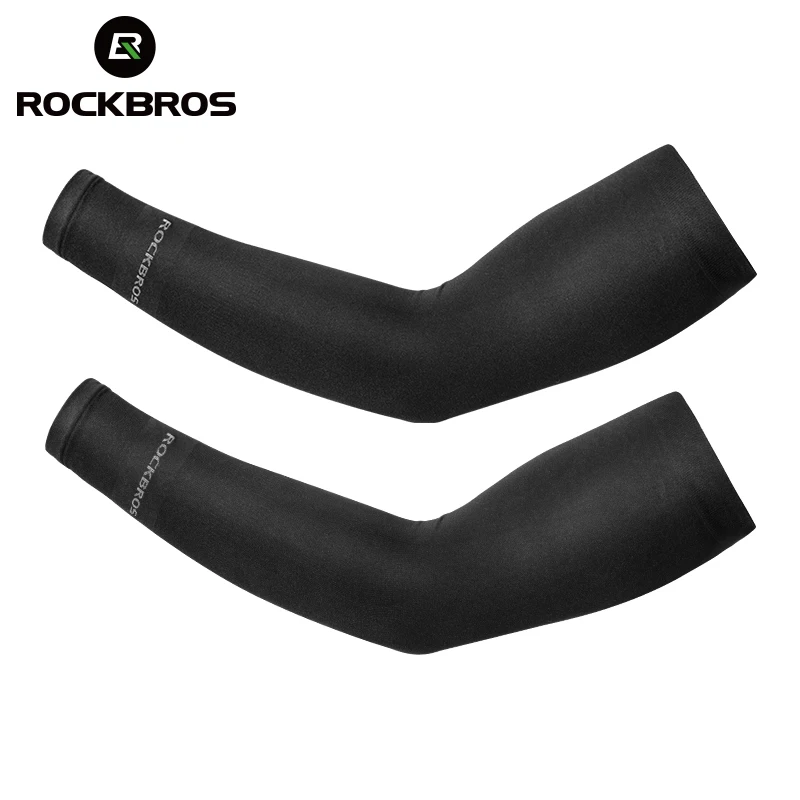 

ROCKBROS Ice Silk Arm Sleeves Sun Protection UV Mangas Running Cycling Arm Warmers Sports Basketball Volleyball Cool Arm Sleeves