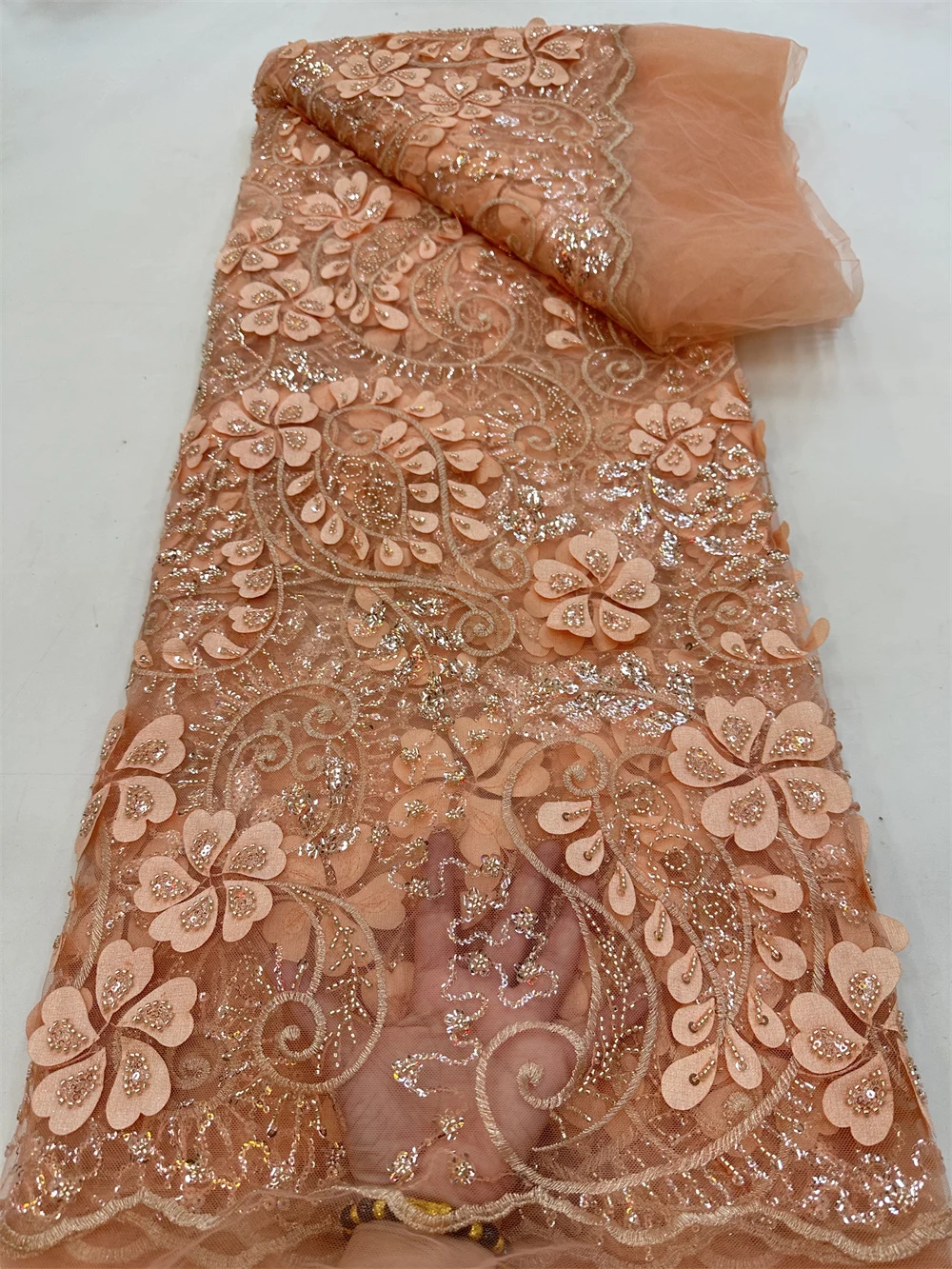 Sinya African Nigerian Wedding Bridal Lace Fabric 2023 High Quality Embroidery French Sequins Beaded Lace Fabric Luxury QF0803
Sinya African Nigerian Wedding Bridal Lace Fabric 2023 High Quality Embroidery French Sequins Beaded Lace Fabric Luxury QF0803