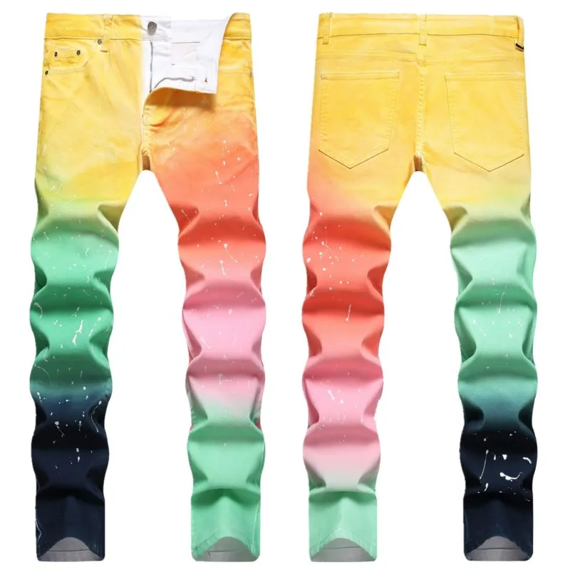 New Spring Men Color Gradient Skinny Jeans Mens Elastic Straight Slim Jeans Male Casual Cotton Denim Pants Vaqueros Hombre
New Spring Men Color Gradient Skinny Jeans Mens Elastic Straight Slim Jeans Male Casual Cotton Denim Pants Vaqueros Hombre